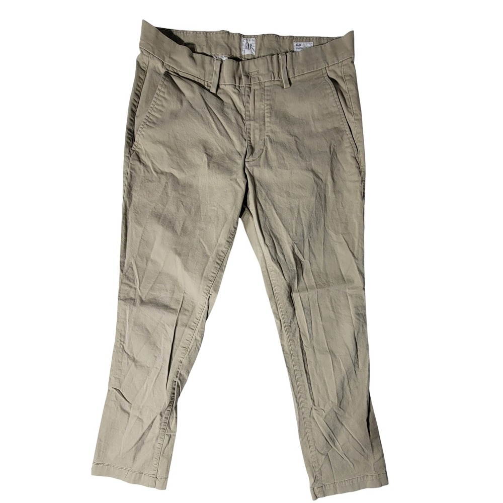 Gap Mens Khaki Chino Pants 31x30 Straight Fit Stretch Cotton Twill